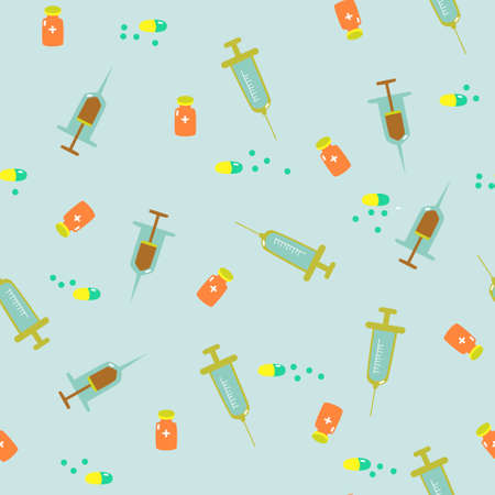 seamless pattern background with sea Medical in vectorのイラスト素材