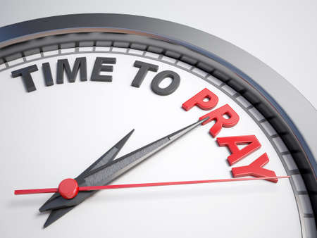 Clock with words time to pray on its faceの写真素材