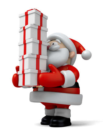 The Santa Claus and a lot of giftsの写真素材