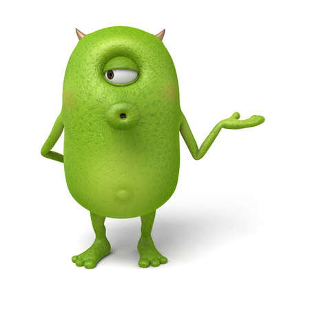 The little monster was whistling in the showの写真素材