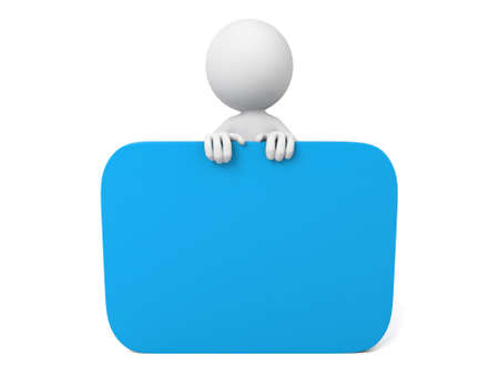 The 3D people and placardの写真素材