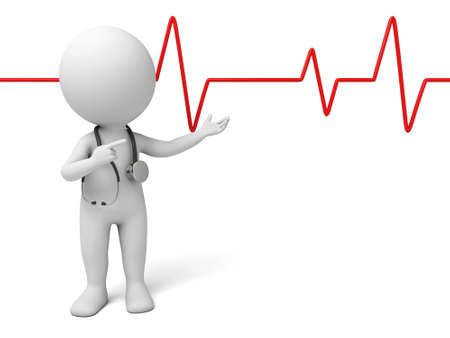 The 3d guy is a heart doctorの写真素材