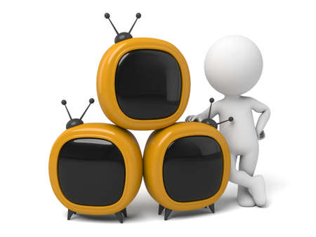 The 3d guy and a lot of televisions