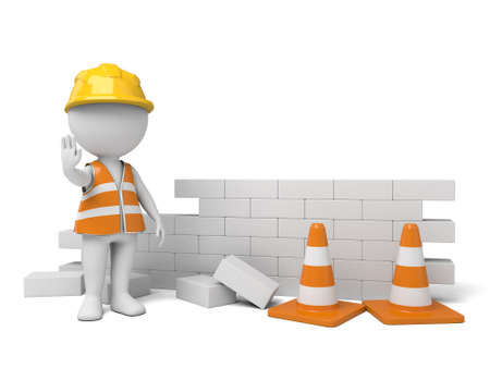 The 3d guy and a construction warning
