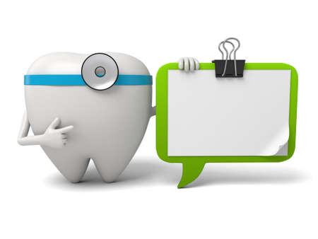 The dentist left a messageの写真素材