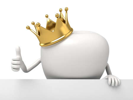 The tooth and a billboardの写真素材