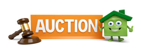 The house is to be auctionedの写真素材
