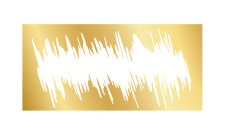 Gold rectangle scratch card surface with scraped texture. Metallic scratchcard, lotto winner, money prize or sale coupon template isolated on white background. Vector realistic illustration.のイラスト素材