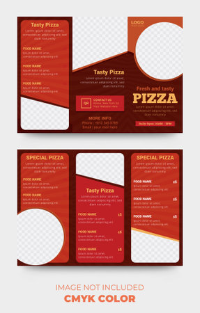 Fast food menu design template for restaurant trifold menu brochureのイラスト素材