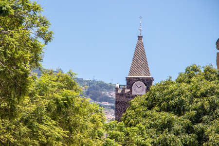 Blue sky at the cathedrale of Funchal on the Island of MAdeira, it is its capital. Beuatiful...