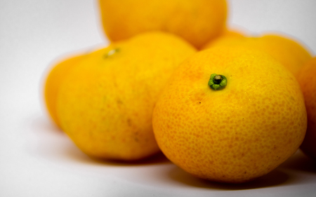 Orange is a fruit that can be eaten with anything delicious, orange on a white background, orange meat, milk, orange juice.の写真素材