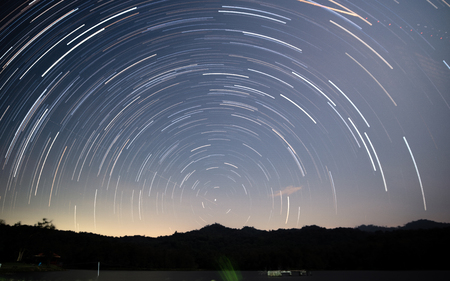 Camping on a holiday with starlight at night, with cool temperatures being well taken with...