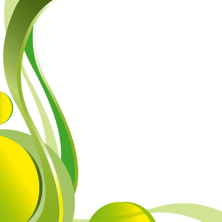abstract background, krausens, waves greenのイラスト素材