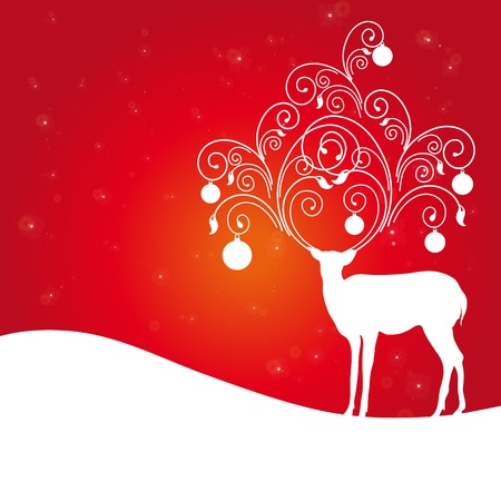 deer,red のイラスト素材