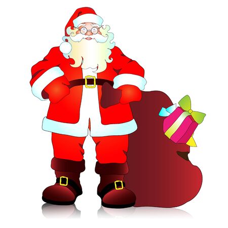 Santa Claus, Christmas, new year, backgroundのイラスト素材