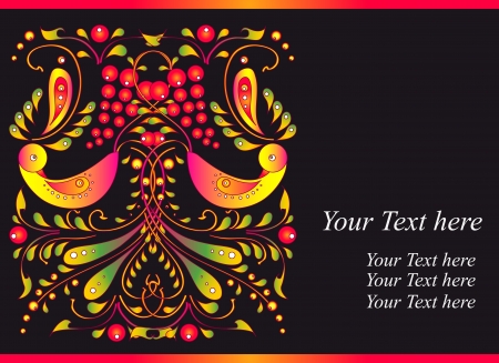 flowers card vectorのイラスト素材