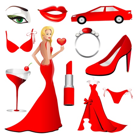 female set vectorのイラスト素材