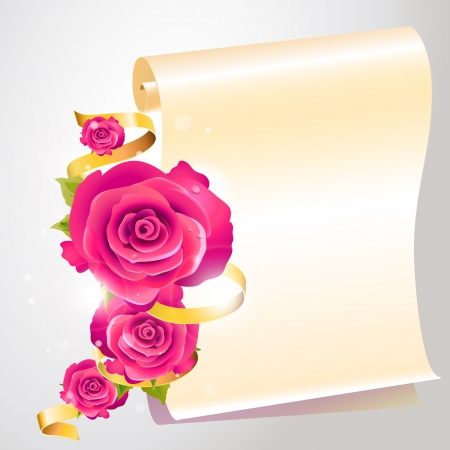 flowers card vectorのイラスト素材
