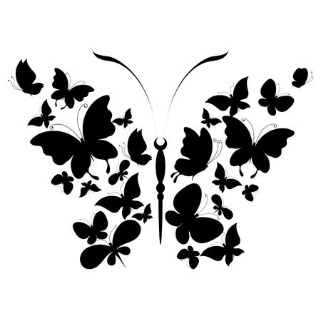  butterflies のイラスト素材