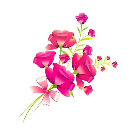 flowers card vectorのイラスト素材
