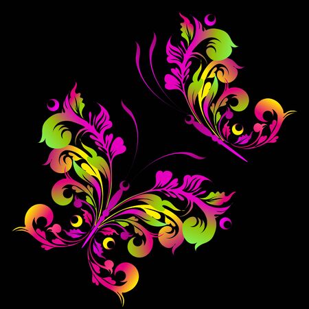 butterflies designのイラスト素材