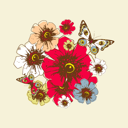 flowers designのイラスト素材