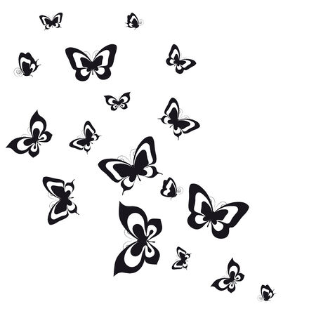 butterflies designのイラスト素材