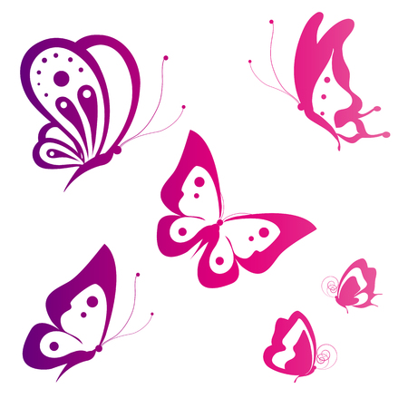 butterflies designのイラスト素材