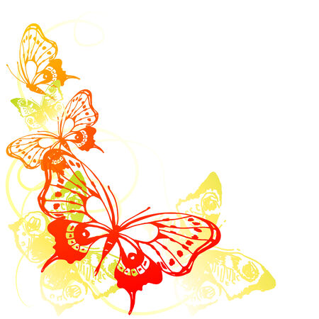 butterflies designのイラスト素材