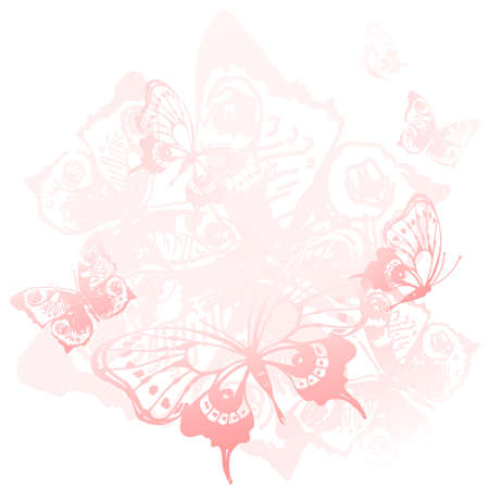 butterflies designのイラスト素材