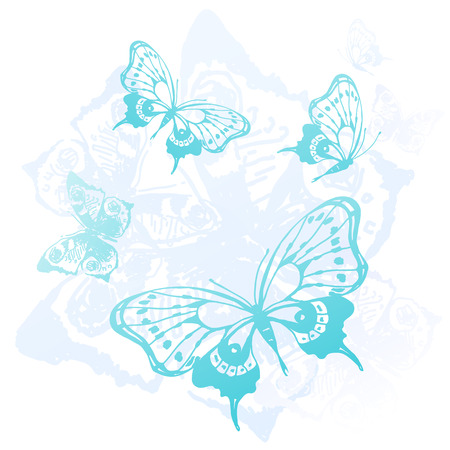 butterflies designのイラスト素材