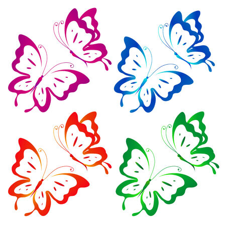 butterflies designのイラスト素材