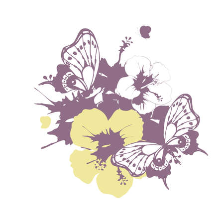 butterflies designのイラスト素材