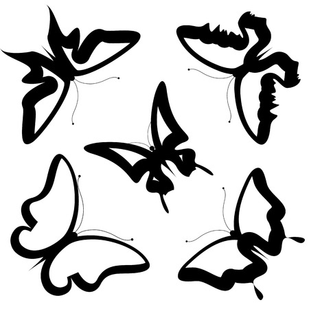 butterflies designのイラスト素材