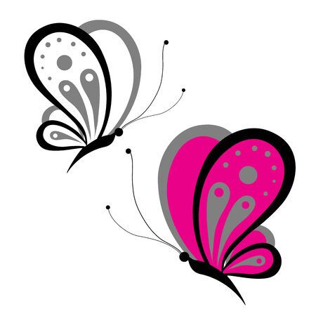 butterflies designのイラスト素材