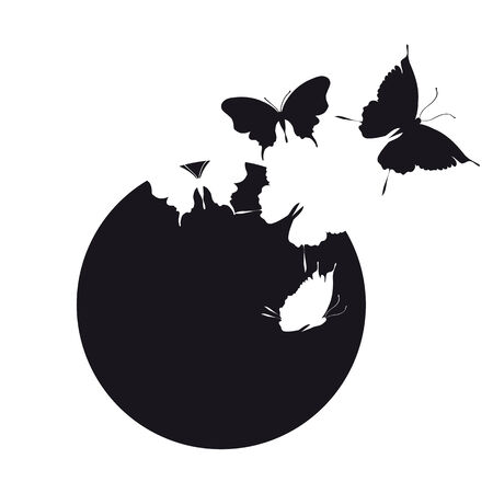 butterflies designのイラスト素材