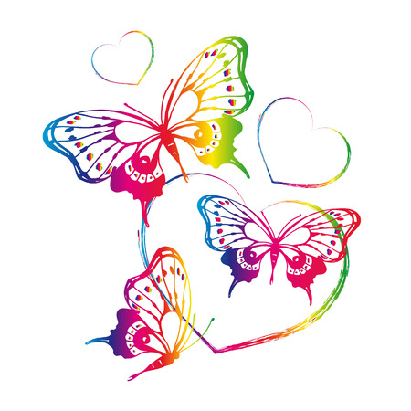 butterflies designのイラスト素材