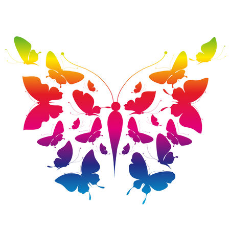 butterflies designのイラスト素材