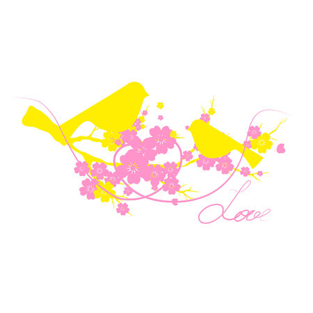 beautiful birdsのイラスト素材