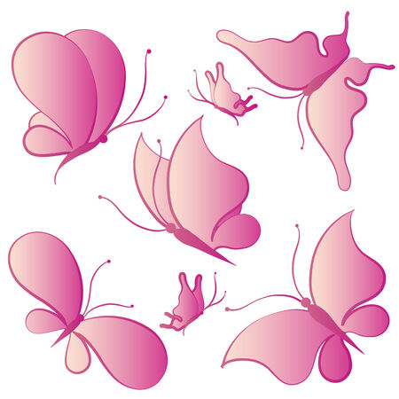butterflies designのイラスト素材