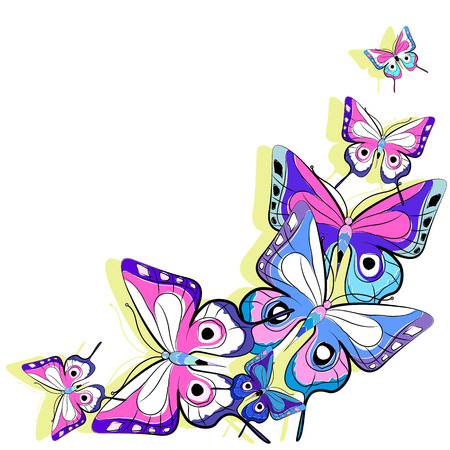 butterflies designのイラスト素材