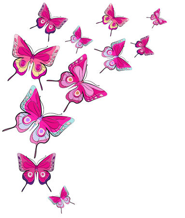 butterflies designのイラスト素材