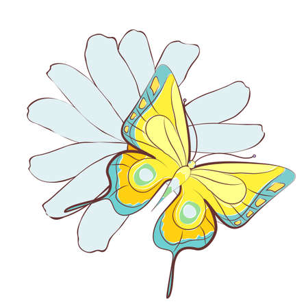 butterflies designのイラスト素材