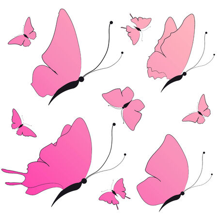 butterflies designのイラスト素材