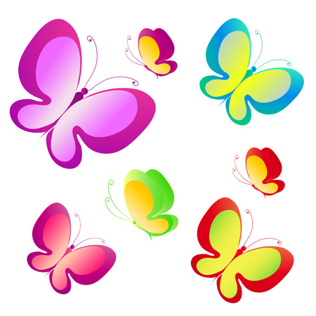 butterflies designのイラスト素材
