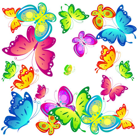 butterflies designのイラスト素材