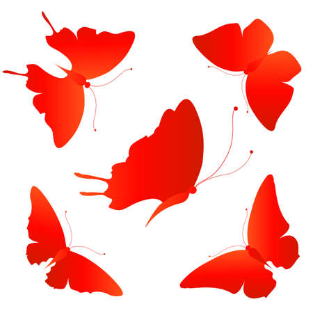 butterflies designのイラスト素材