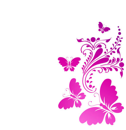 butterflies designのイラスト素材