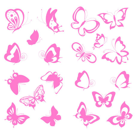 butterflies designのイラスト素材
