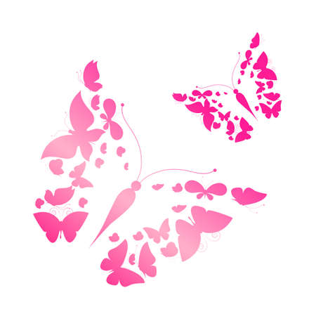 butterflies designのイラスト素材